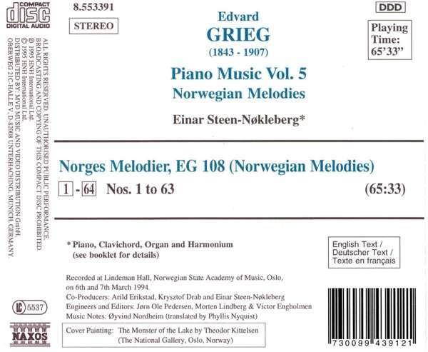 GRIEG: Piano Music Vol. 5 - slide-1