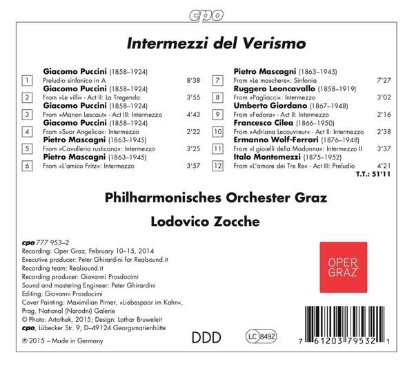 Intermezzi del Verismo – Puccini, Mascagni, Leoncavallo, Giordano, Cilea, Wolf-Ferrari - slide-1