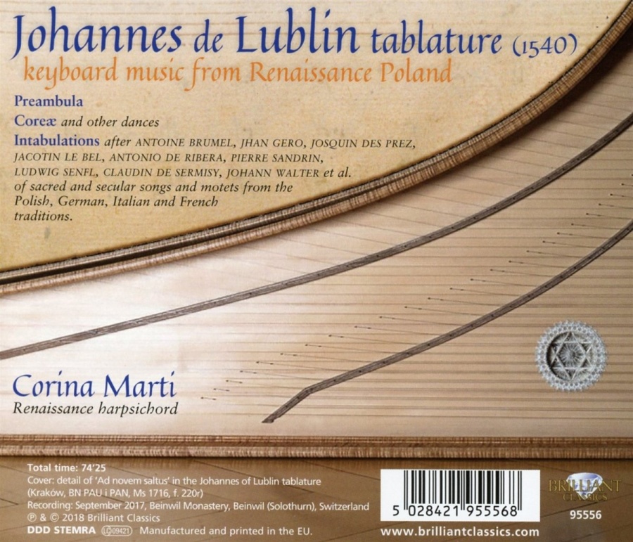 Johannes de Lublin Tablature: Keyboard Music from Renaissance Poland - slide-1