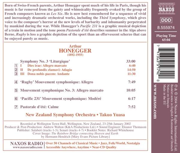 HONEGGER: Symphony No. 3, "Liturgique"; Pacific 231; Pastorale d'été; Rugby - slide-1