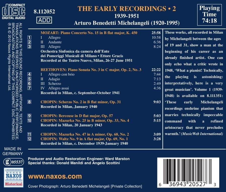 MICHELANGELI - The Early Recordings Vol. 2 - slide-1
