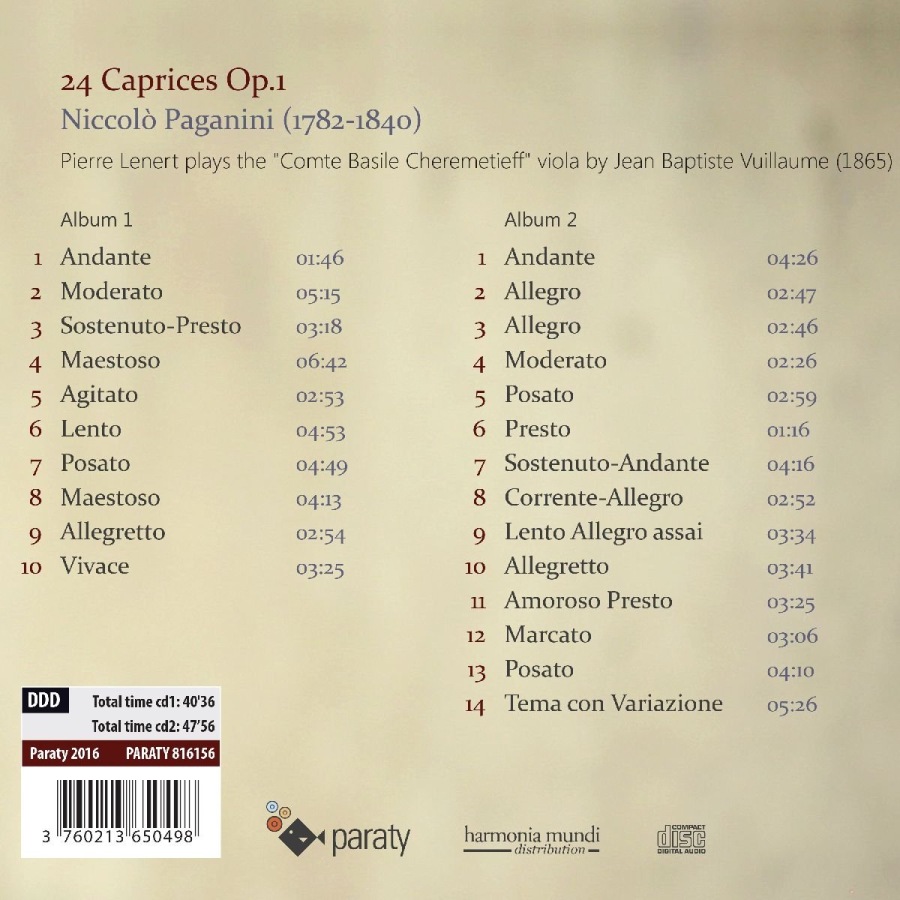 Paganini's Complete Caprices - transkrypcja na altówkę - slide-1