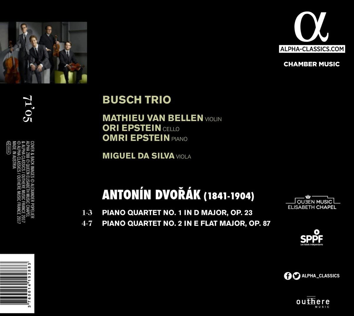 DVORAK: Piano Quartets Op. 23 & 87 - slide-1