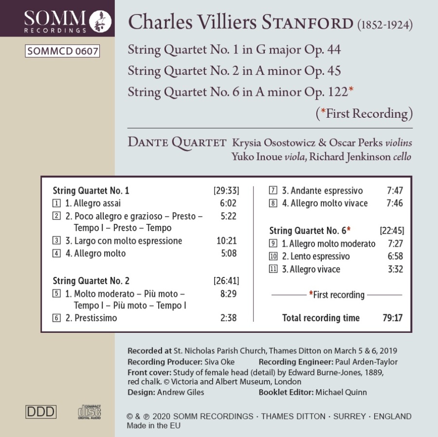 Stanford: String Quartets Nos. 1, 2 & 6 - slide-1