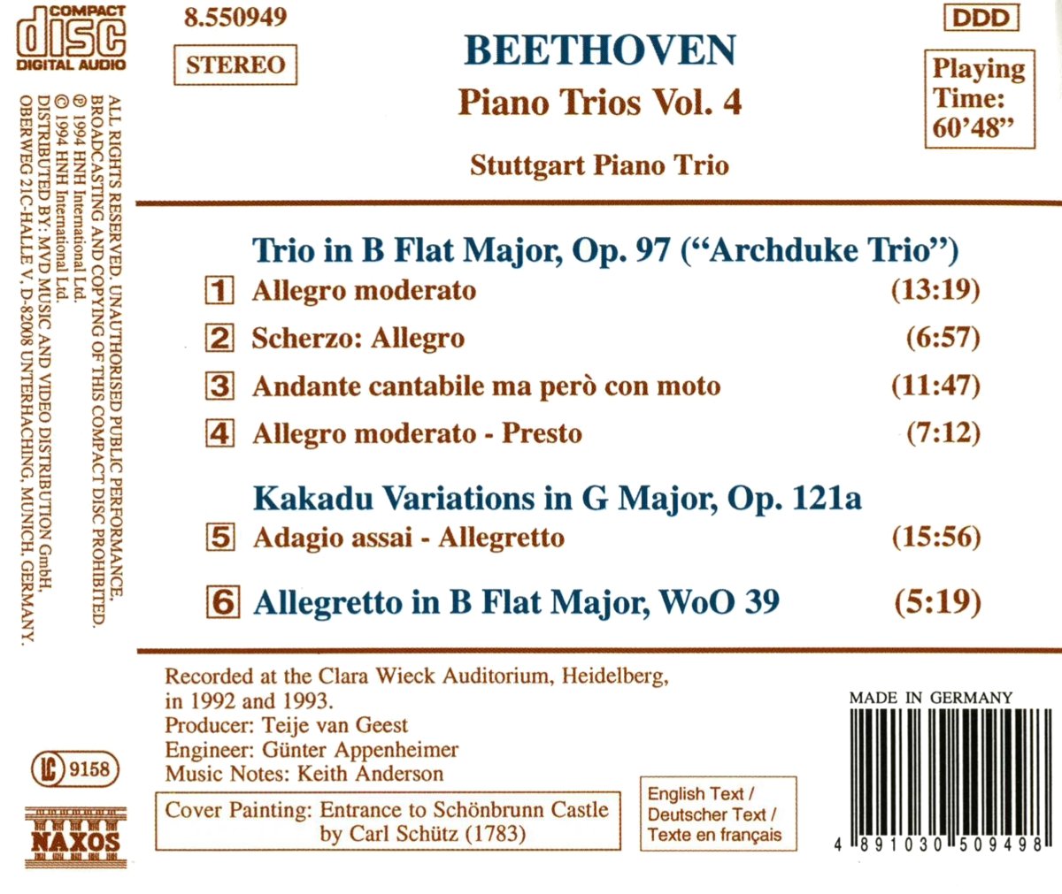 BEETHOVEN: Piano Trios vol. 4 - slide-1