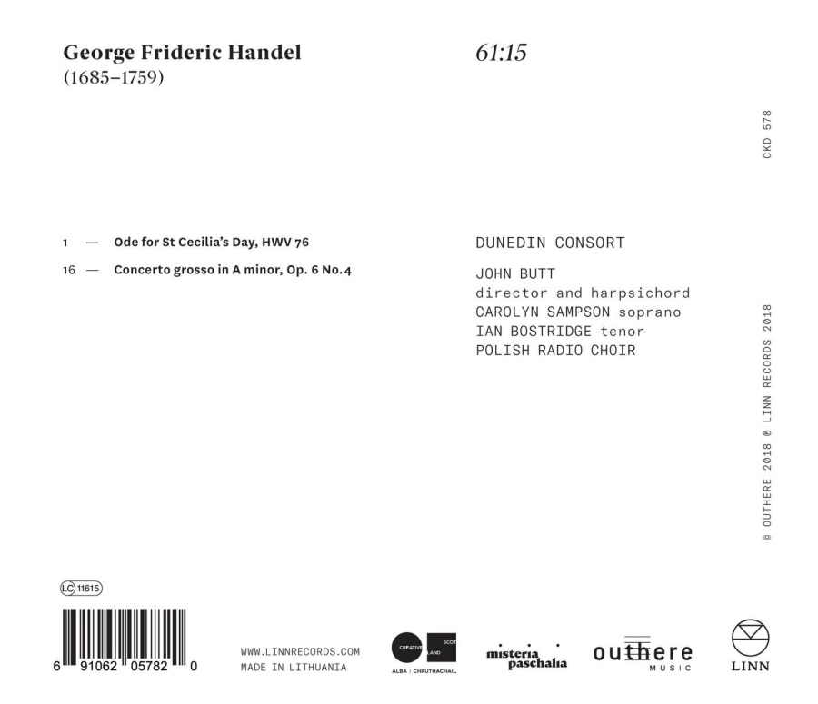 Handel: Ode for St Cecilia's Day - slide-1