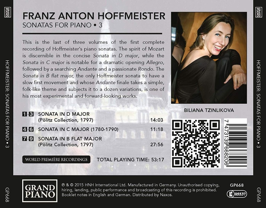 Hoffmeister: Sonatas For Piano Vol. 3 - slide-1