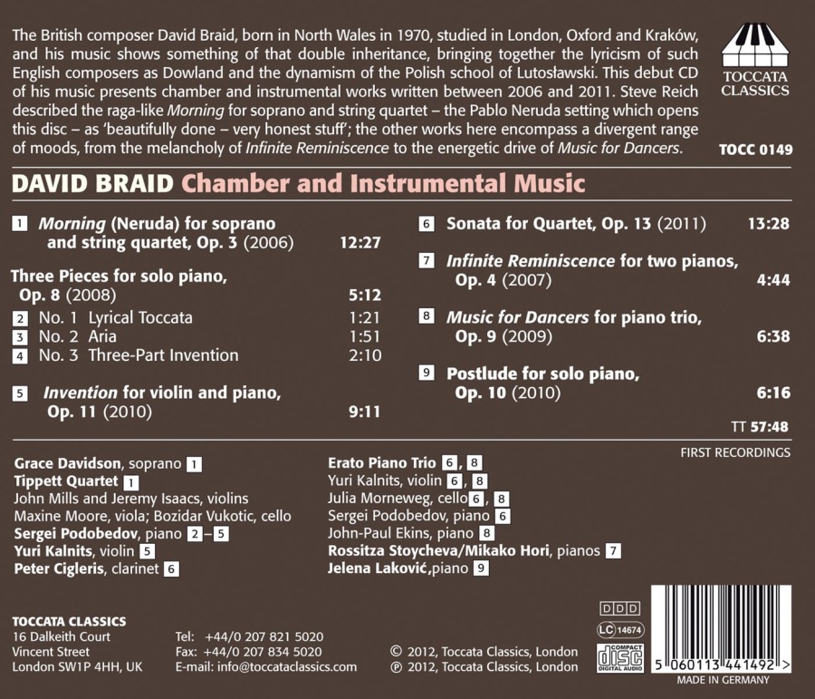 David Braid: Chamber and Instrumental Music - slide-1