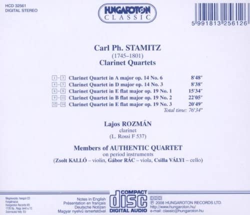Stamitz: 5 Clarinet Quartets - slide-1