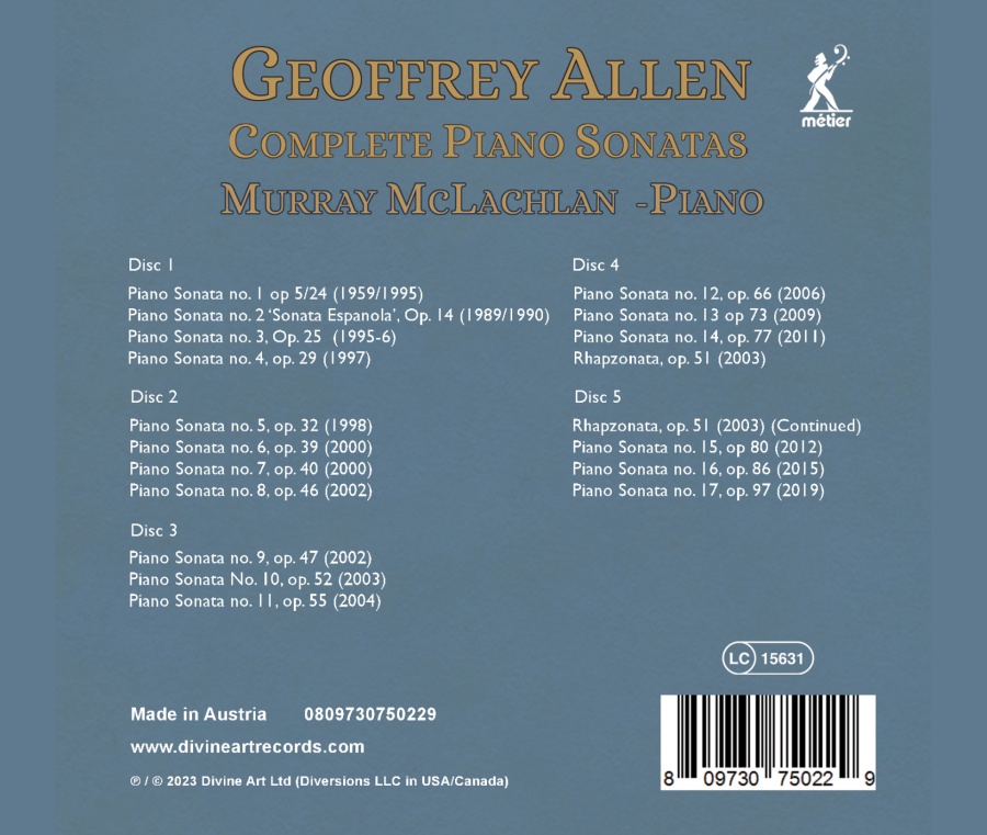 Allen: Complete Piano Sonatas - slide-1