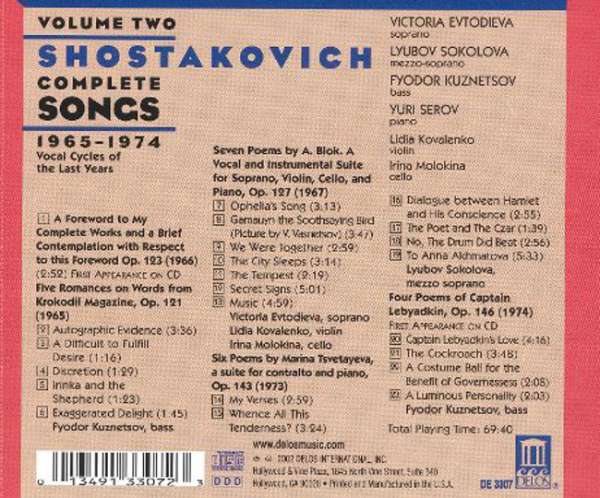 Shostakovich: Complete Songs, Vol 2 - slide-1