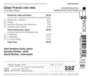 Franck: Sonata for Violin and Piano; Three chorals for organ - slide-1