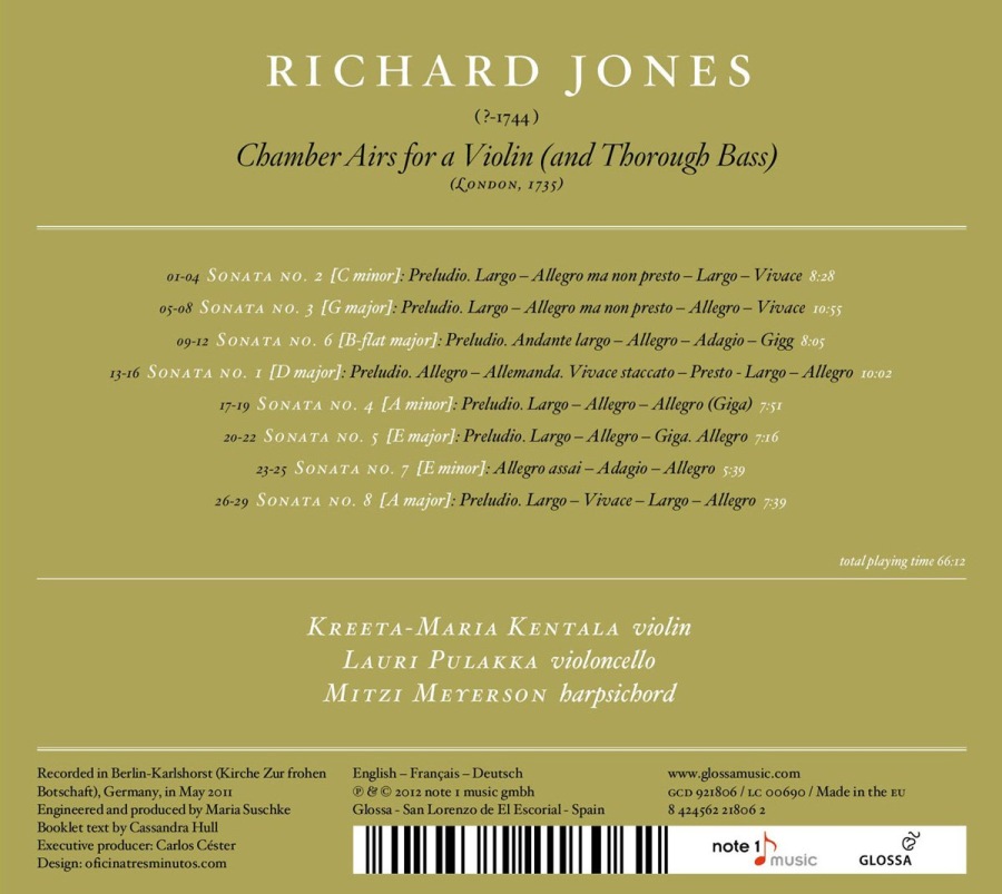 Jones: Chamber Airs for a Violin (and Thorough Bass) - slide-1