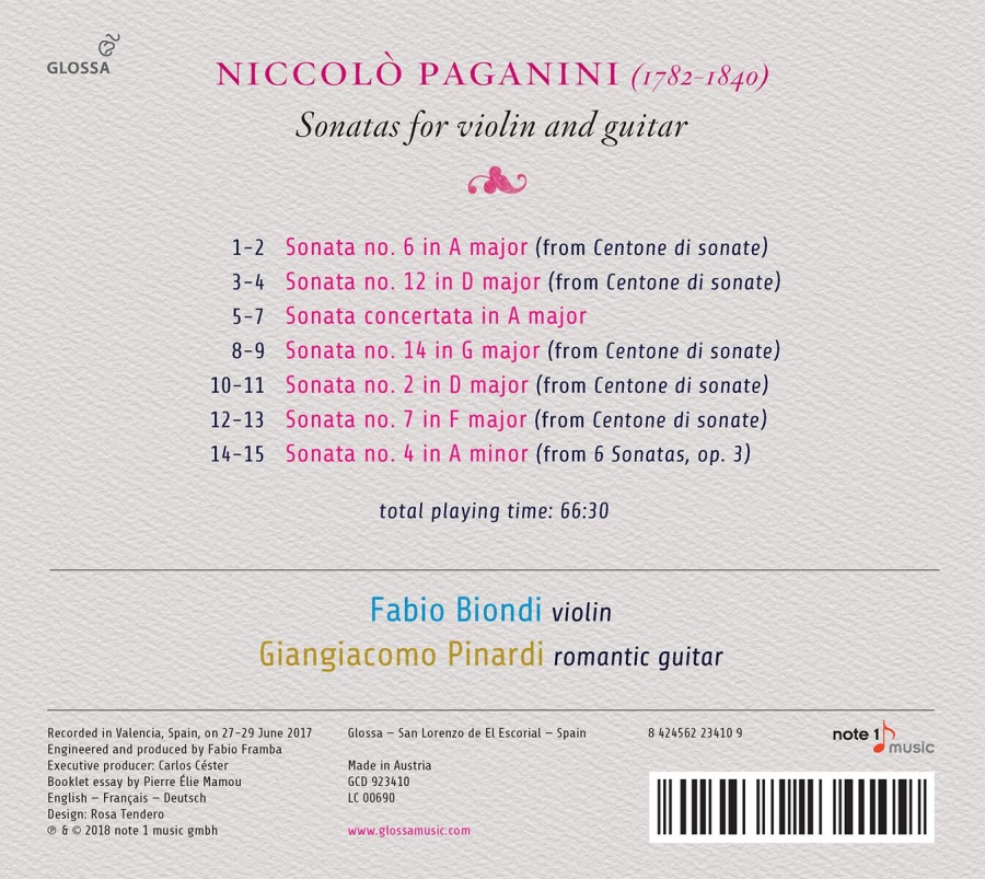 Paganini: Sonatas for violin and guitar - slide-1