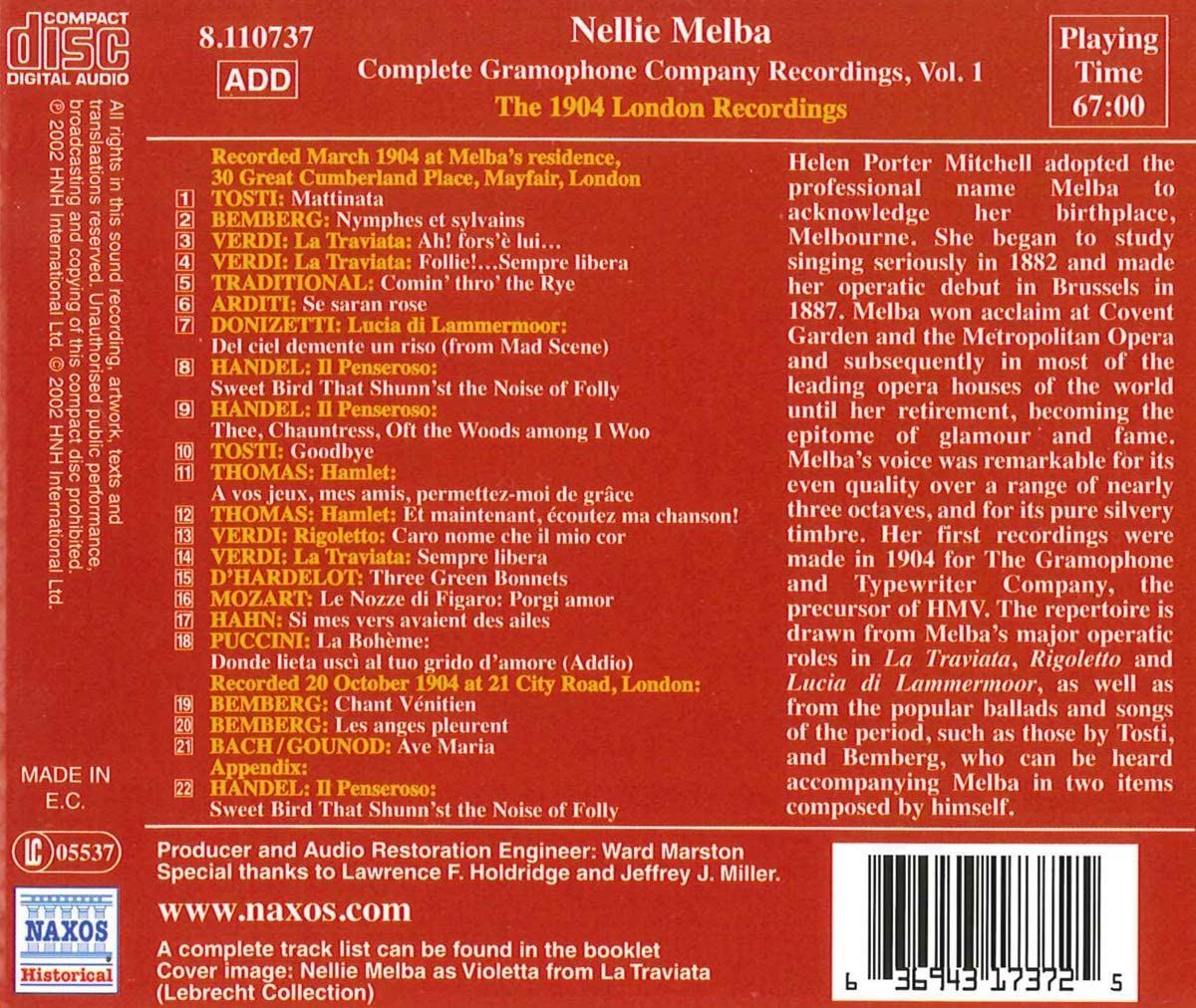 Nellie Melba - The 1904 London Recordings - slide-1