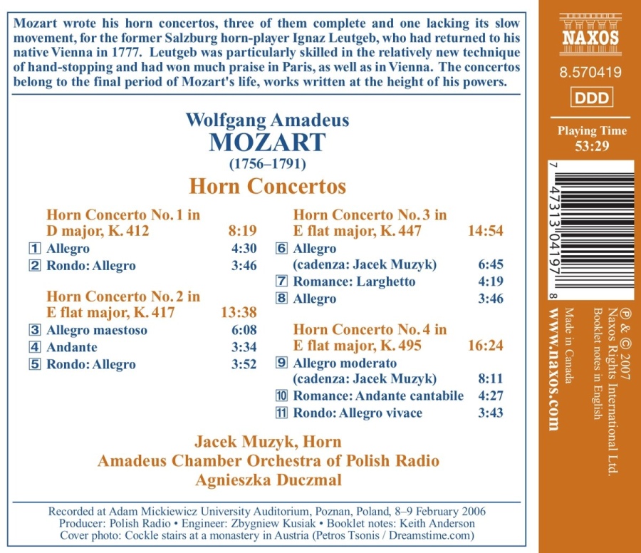 MOZART.: Horn Concertos Nos. 1 – 4 - slide-1