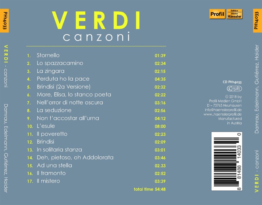 Verdi: Canzoni - slide-1