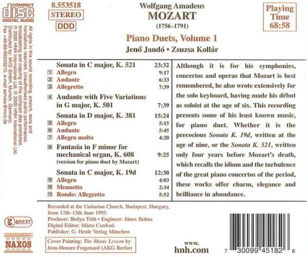 MOZART: Piano Duets vol. 1 - slide-1
