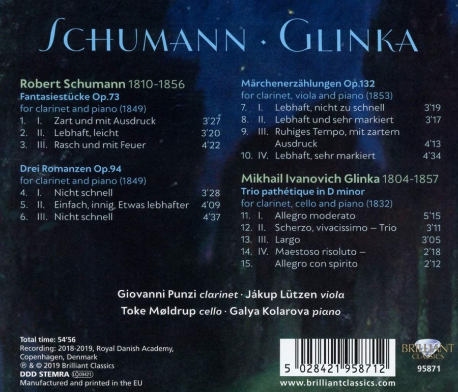 Schumann: Fantasiestücke; Glinka: Trio Patéthique; - slide-1