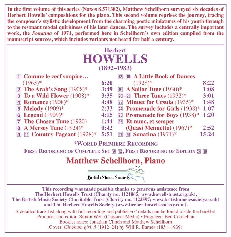 Howells: Piano Music Vol. 2 - slide-1