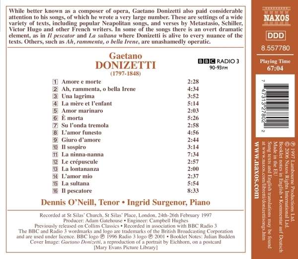 DONIZETTI: Songs - slide-1