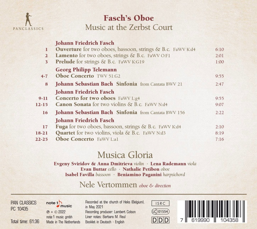 Fasch's Oboe - Music at the Zerbst Court - slide-1