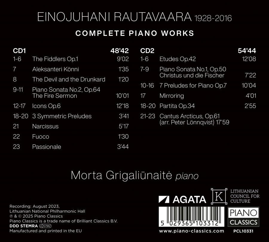 Rautavaara: Complete Piano Works - slide-1