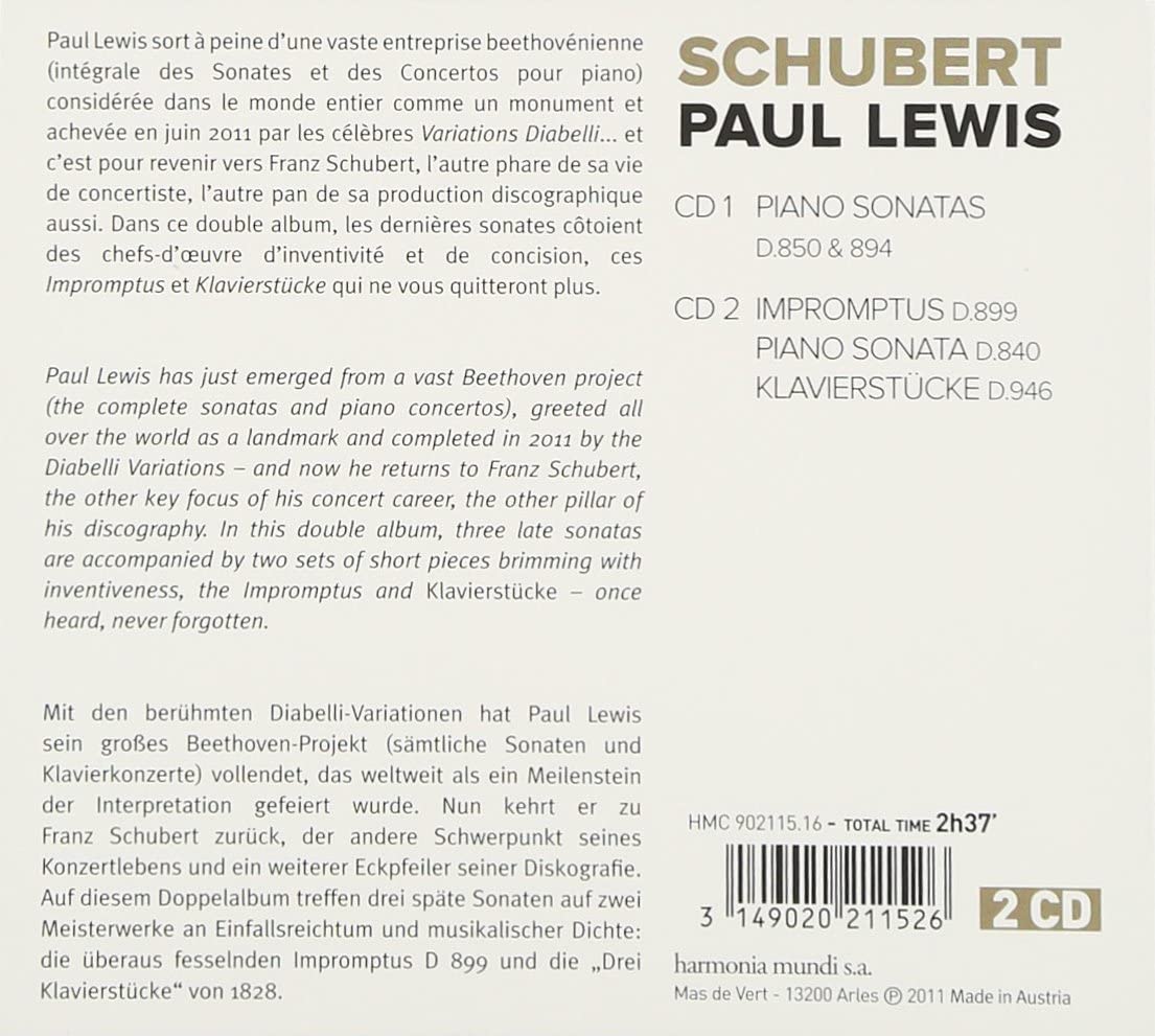 Schubert: Piano Sonatas D. 840, 850 & 894, Impromptus D. 899, Klavierstücke D. 946 - slide-1