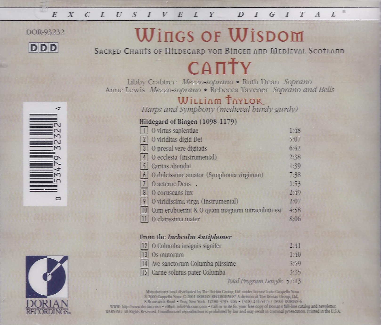Wings of Wisdom - Sacred Chants of Hildegard von Bingen and Medieval Scotland - slide-1