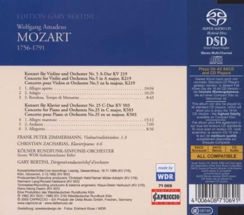 Mozart: Violin Concerto No. 5 & Piano Concerto No. 25 - slide-1