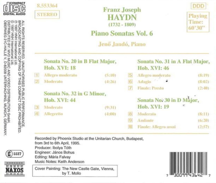 HAYDN: Piano Sonatas Vol. 6 - slide-1