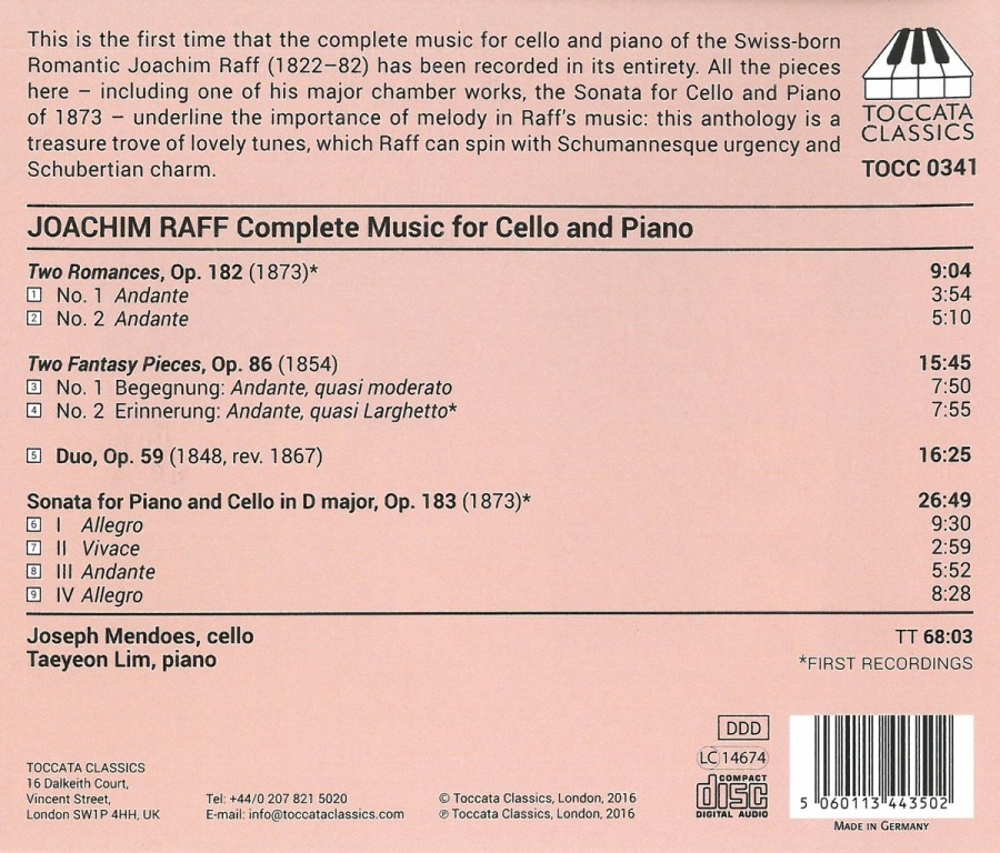 Raff: Complete Music for Cello and Piano - slide-1