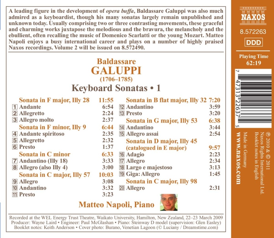 Galuppi: Keyboard Sonatas Vol. 1 - slide-1
