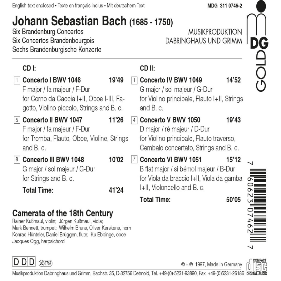 Bach: Six Brandenburg Concertos - slide-1