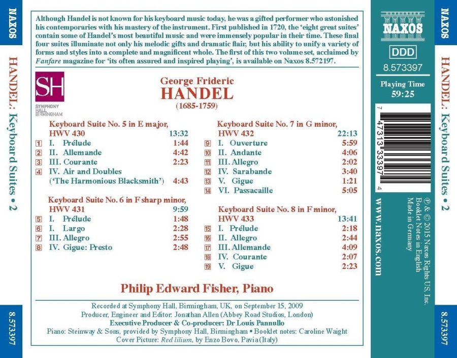 Handel: Keyboard Suites Vol. 2, Nos. 5 - 8 - slide-1