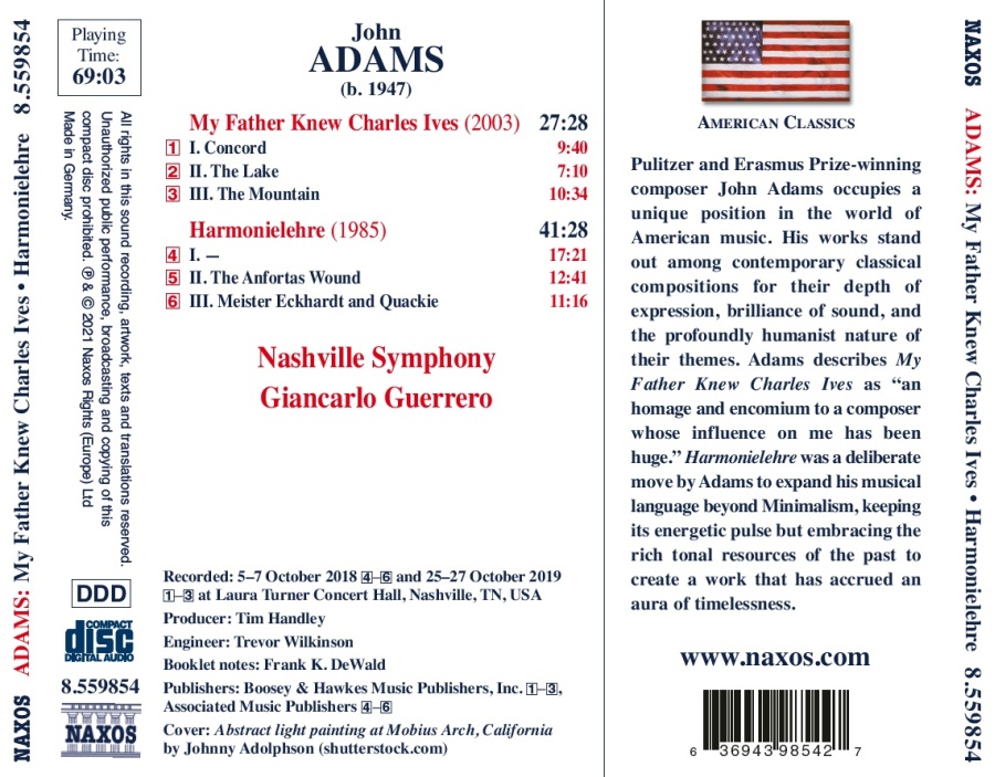 Adams: My Father Knew Charles Ives; Harmonielehre - slide-1