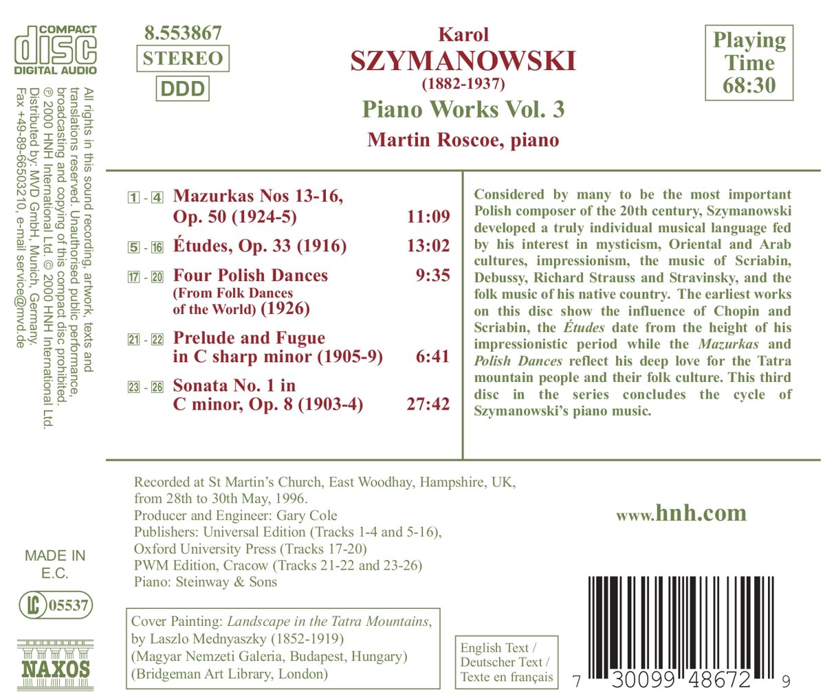 SZYMANOWSKI: Piano Works vol. 3 - slide-1