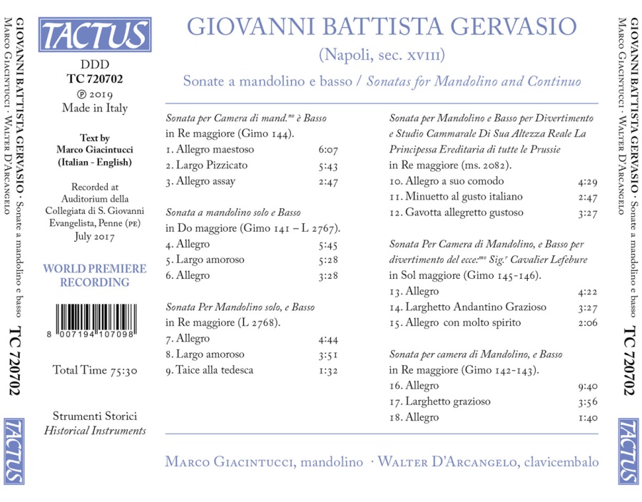 Gervasio: Sonatas for Mandolin - slide-1