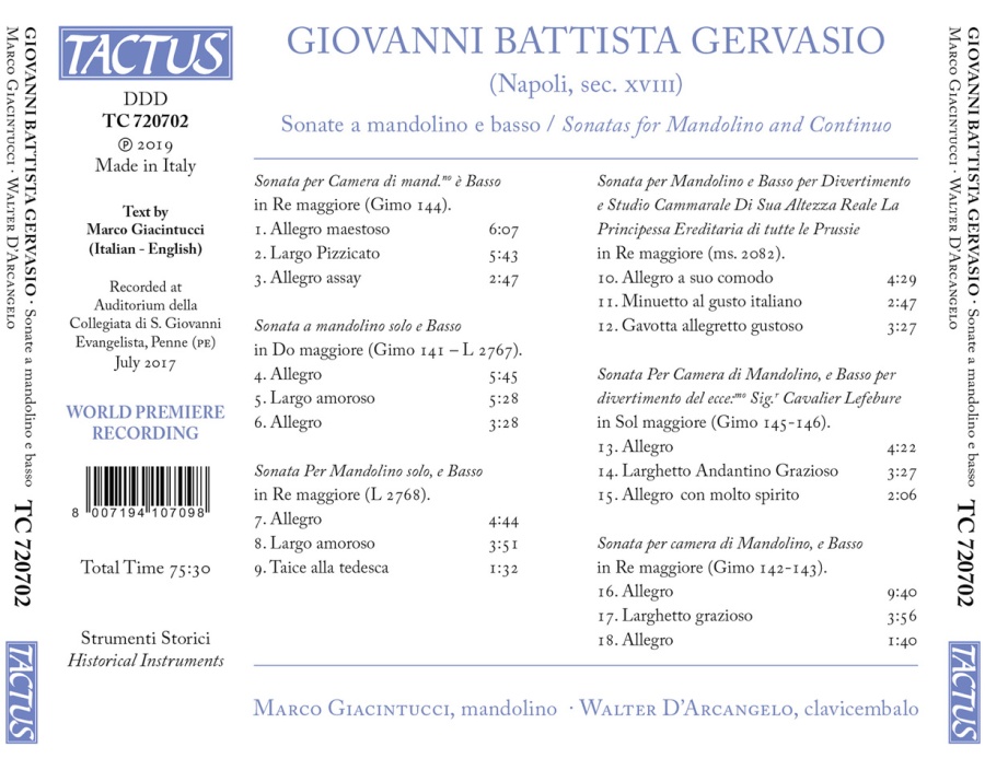 Gervasio: Sonatas for Mandolin - slide-1