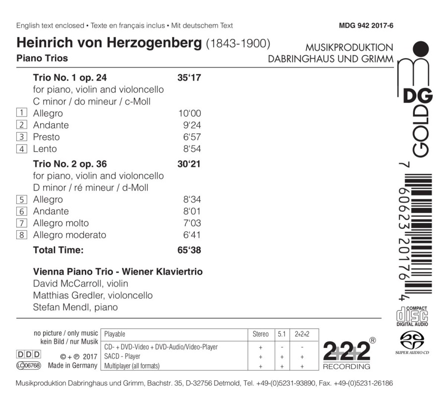 Herzogenberg: Piano Trios op. 24 & 36 - slide-1