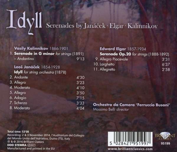 Idyll: Serenades by Janácek, Elgar, Kalinnikov - slide-1