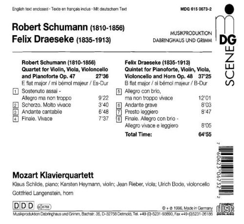 Schumann: Piano Quartet Op. 47 Draeseke: Piano Quintet Op. 48 - slide-1