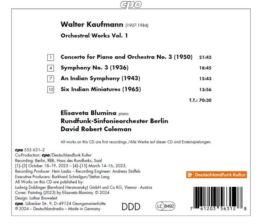 Kaufmann: Piano Concerto No. 3; Symphony No. 3 - slide-1