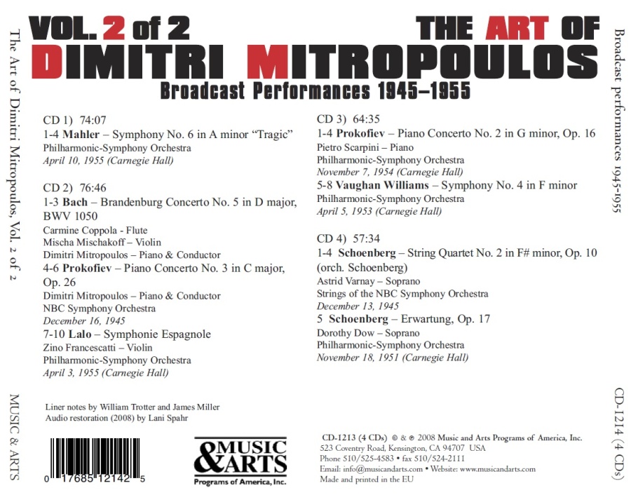 The Art of Dimitri Mitropoulos, Vol. 2 - slide-1