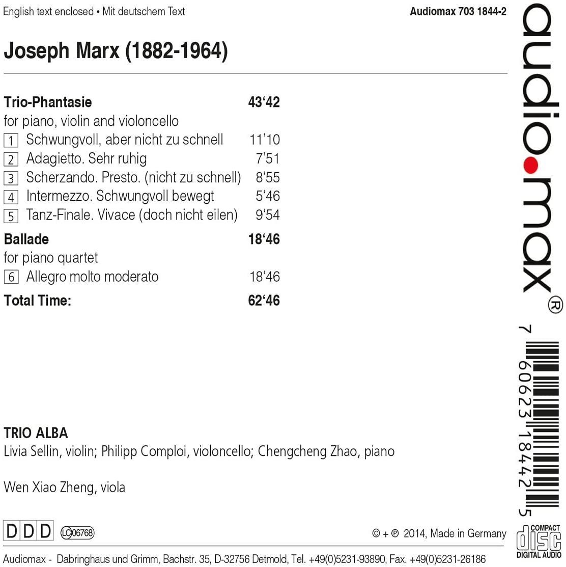 Marx: Piano Trio - slide-1