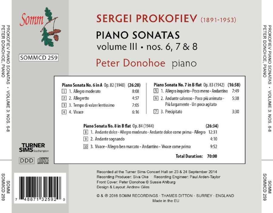 Prokofiev: Piano Sonatas Vol. 3 - slide-1