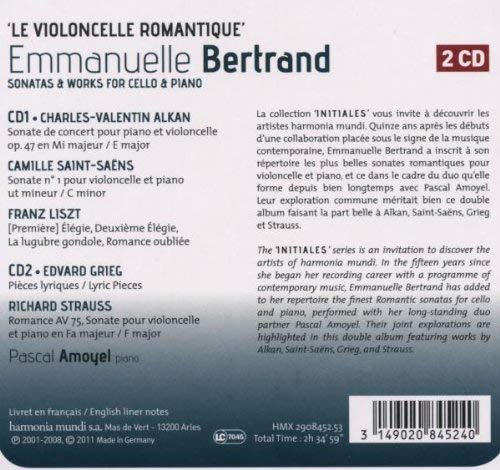 INITIALES / Emmanuelle Bertrand: "Le violoncelle romantique" - Saint-Saens, Strauss, Grieg, Liszt, ... - slide-1