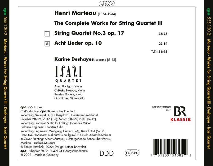 Marteau: Complete Works for String Quartet Vol. 3 - slide-1