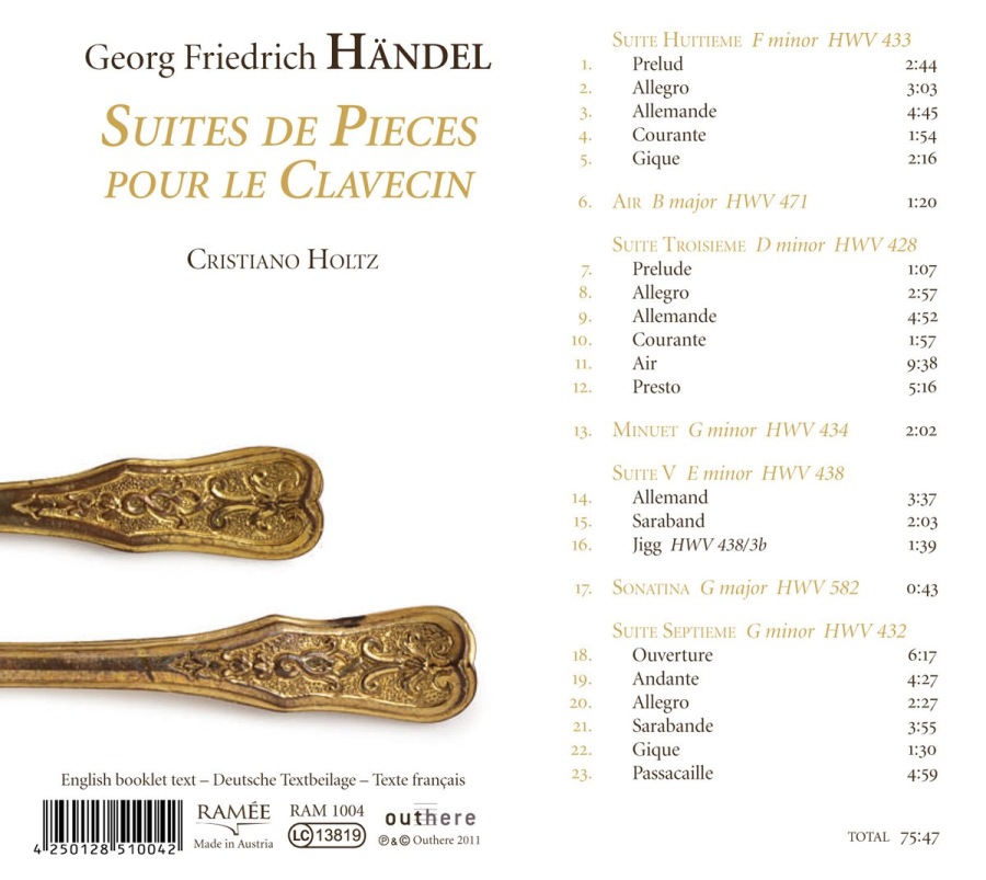 Handel: Suites des Pieces Pour le Clavecin - slide-1