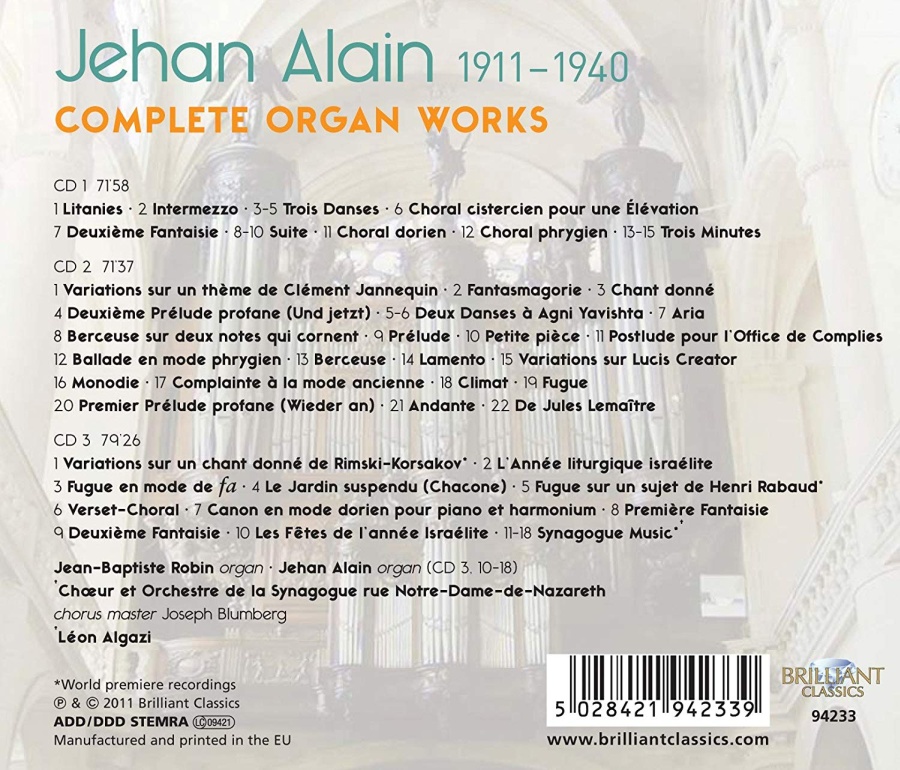 Alain: Complete Organ Works - slide-1